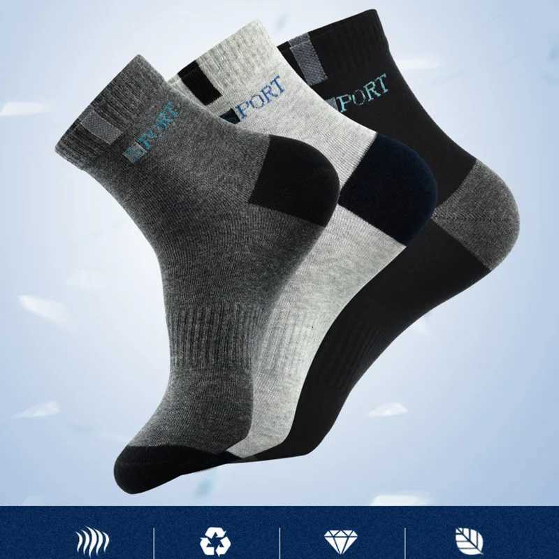 10pcs5 Pairs Comfort Cotton Mens Socks High Quality Sport Breathable Summer Autumn Socks Long Sock For Mens Calcetines SokkenT251209