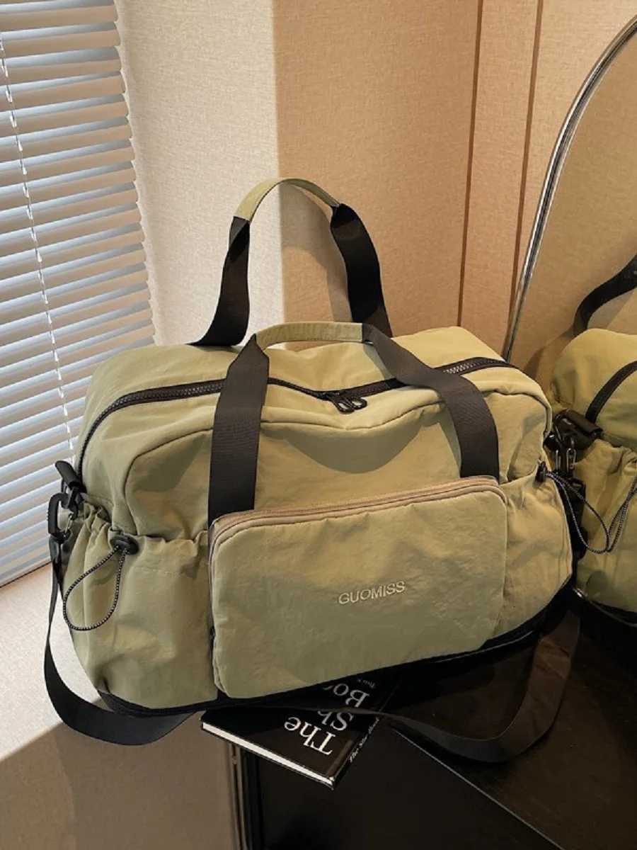 Wens portable travel lage bag mens large-capacity Handbag foldable storage bag dry and wet separati fitness bag Y251209