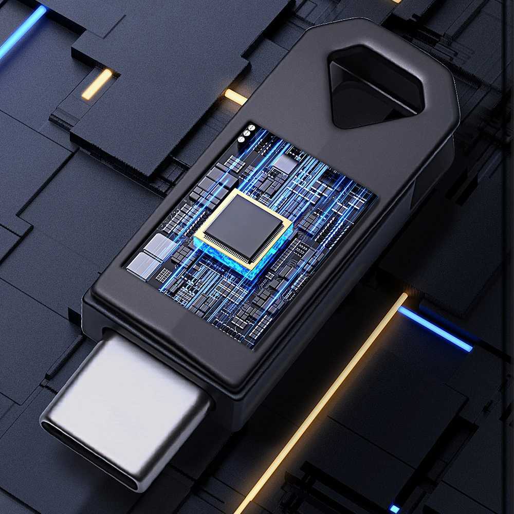 JASTER Key Chain USB Flash Drive 128GB TYPE-C OTG 2 IN 1 Metal Pen Drive 64GB Business Gift Memory Stick 32GB USB Stick 16G C251209