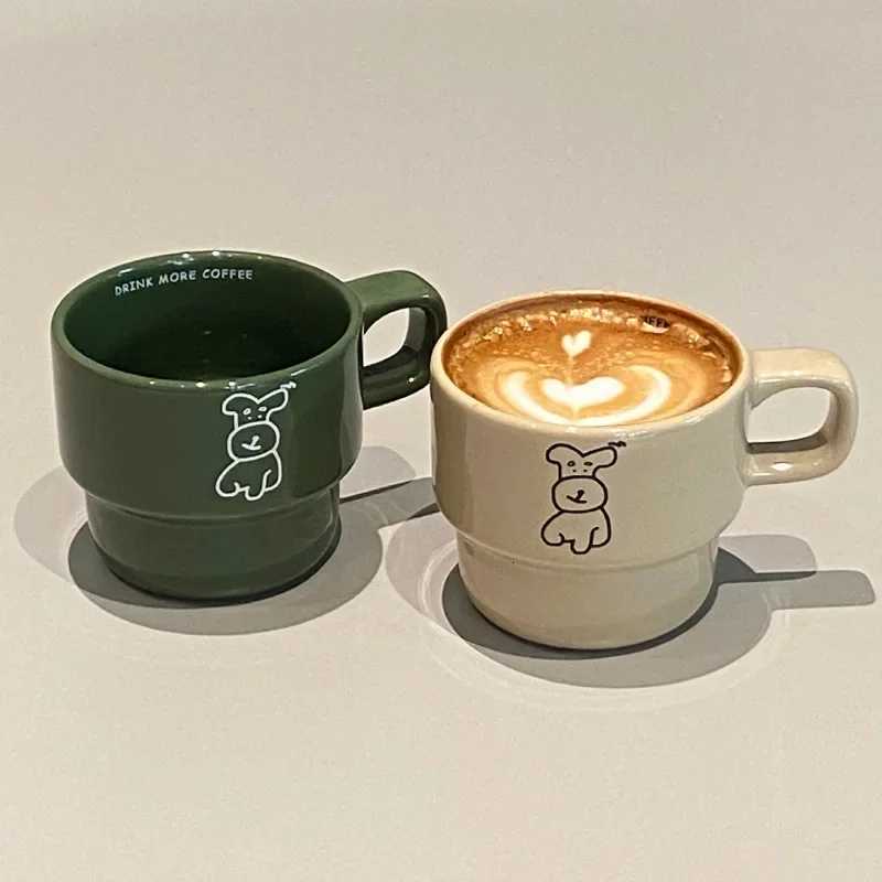 Cute Cartoon Dog Coffee Cup Gentle Milk Coffee Fall And Winter g Ceramic Cup Couple Cup Gift Ju Cold Drinkware H251209