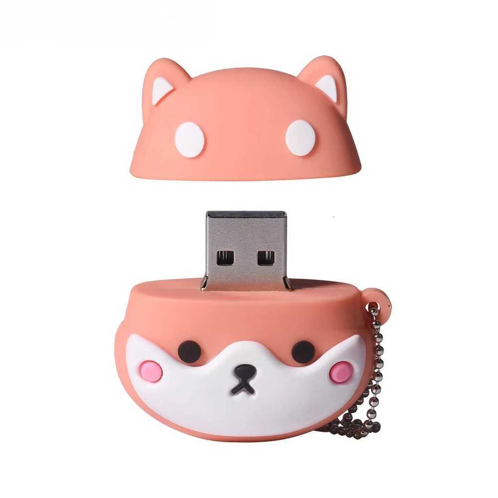 Cute Cartoon Penguin Cat Owl 64GB USB Flash Drive 8GB 16GB 32GB Lion Pendrive USB 20 Memory Stick Dinosaur Pen Drive C251209