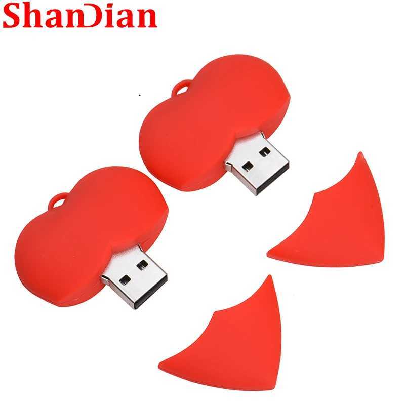 Gifts For Kids Red 64GB USB Flash Drive Silicone 32GB Pen Drives Gift 16GB Memory Stick 8GB Beautif U Disk 20 C251209
