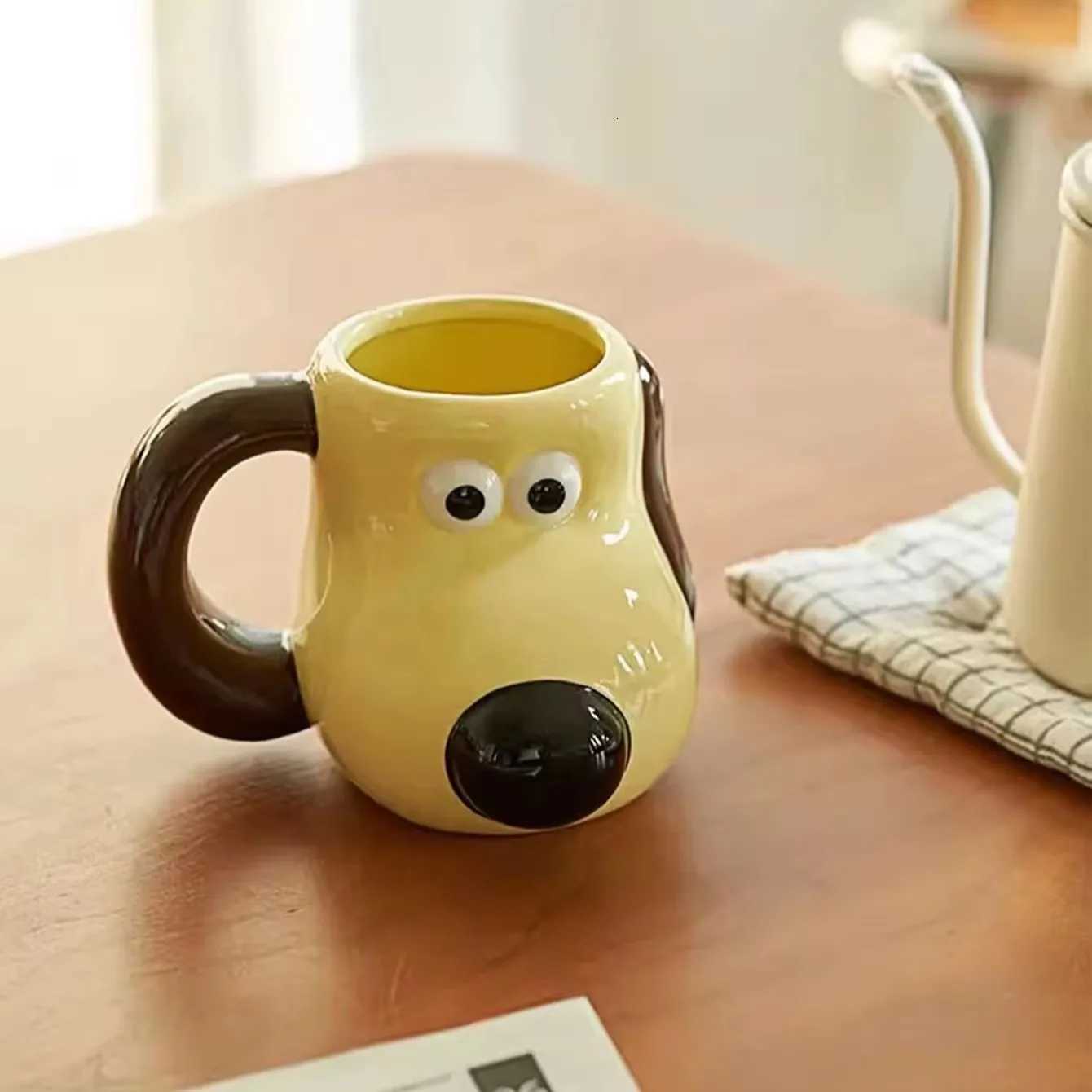 A 520ml large capacity paw dog ceramic g cartoon creative coffee cup off drinking cup household cup suitable for childrens H251209