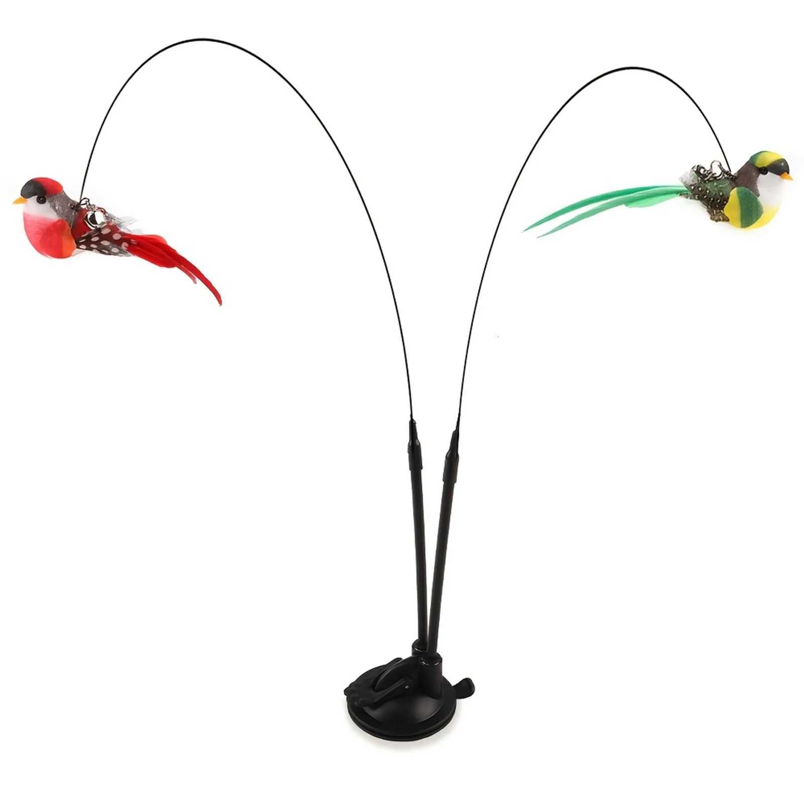 Interactive Cat Wand - Anti-slip Suction Base Double-lock Grip Design No Battery Pet Toy For Indoor/outdoor Hunting Training M251209