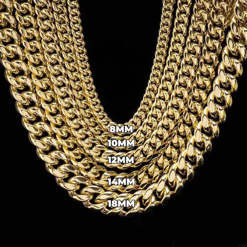 Hip Hop Italian 925 Silver Miami VVS Moissanite Cuban Link Chain GRA Box Lock 8mm 10mm 12mm 14mm 18mm Pass Diamond Tester