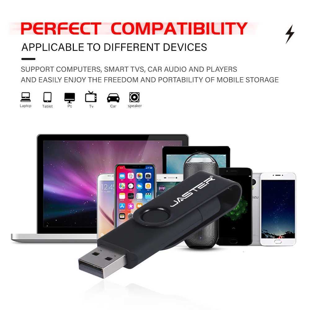 JASTER High Speed TYPE C USB Flash Drive 30 8GB 16GB 32GB 64GB 128GB Rotatindrive Cputer Mobile Phone Dual-Use U Stick C251209