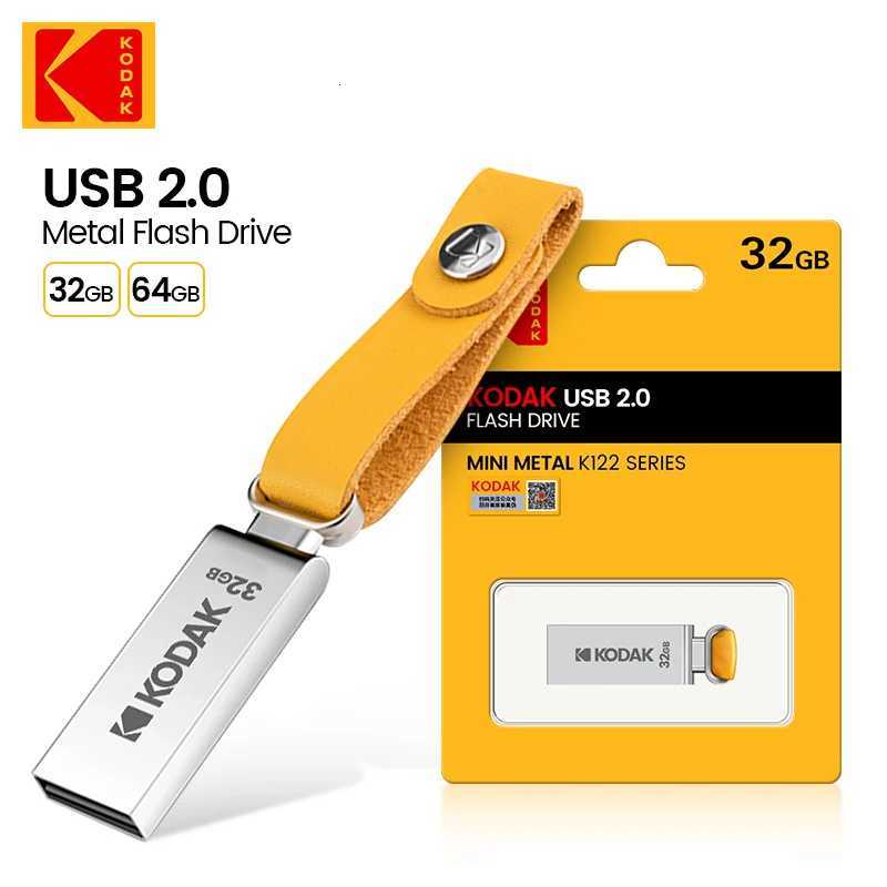 K122 Metal USB Flash Drive 20 Pendrive High Speed 32GB/64GB/128GB Mini U-Disk Memory Stick with Lanyard for PC And C251209