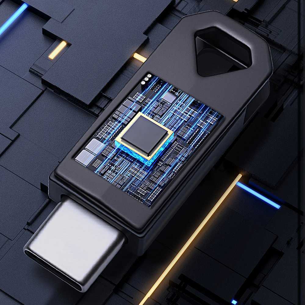 MINI TYPE C 2in1 Metal USB flash drive 128GB 64GB 256GB key chain Pen drive Rose gold Pendrive 32GB 16GB 8GB gift C251209