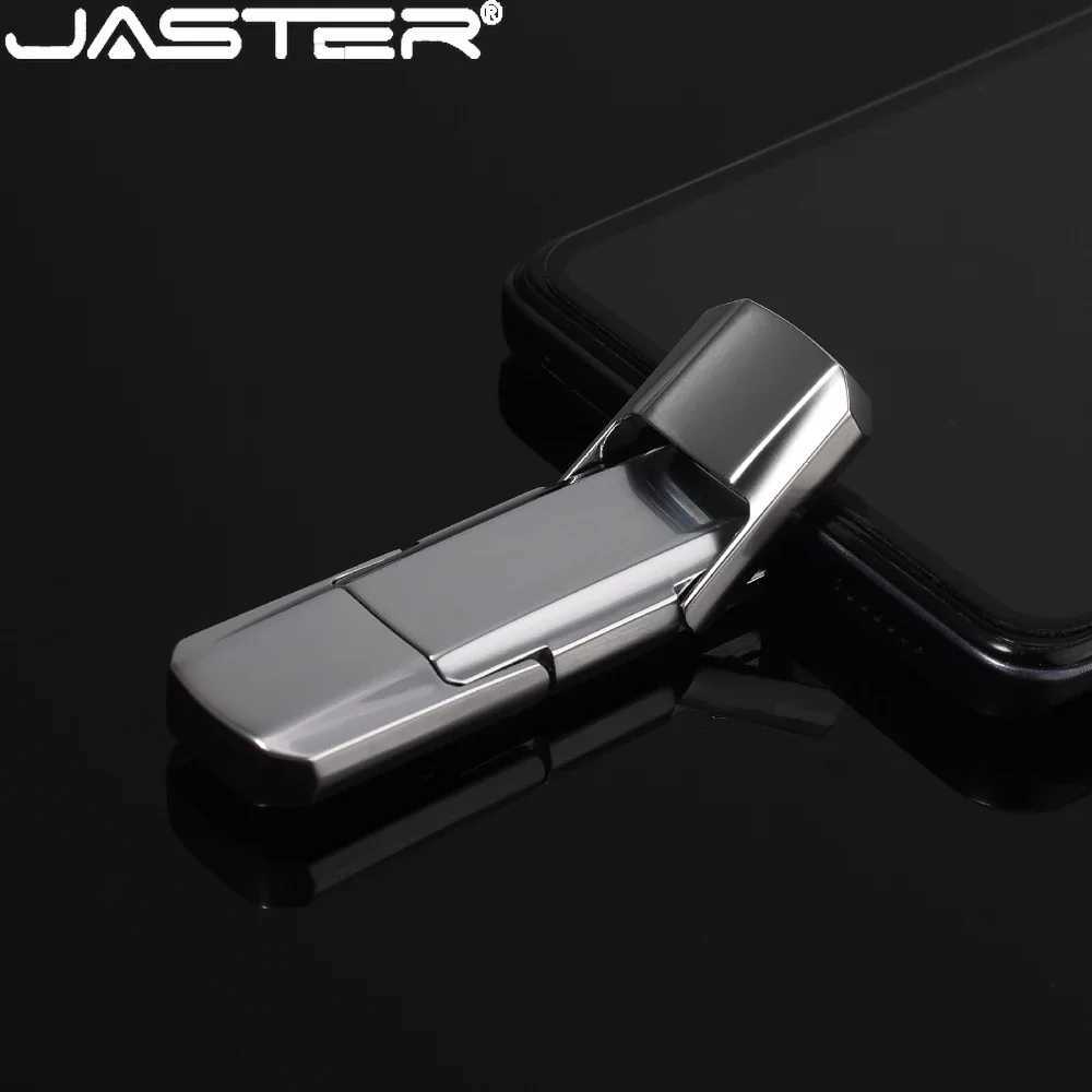 JASTER TYPE-C Fashion Metal Pen drive 64GB 32GB Waterproof USB Flash Drives 16GB 8GB 4GB Memory stick Business gift U disk C251209