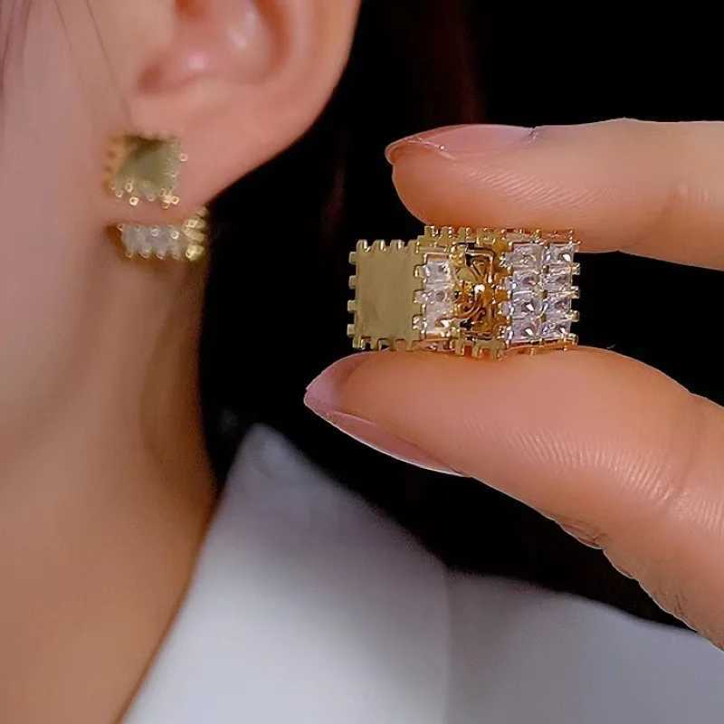 High-quality High-End Zircon Vintage Fashion Jewelry Women Cubic Square Earrings womens Light Luxury Style Earrings Girl Gifts J251208