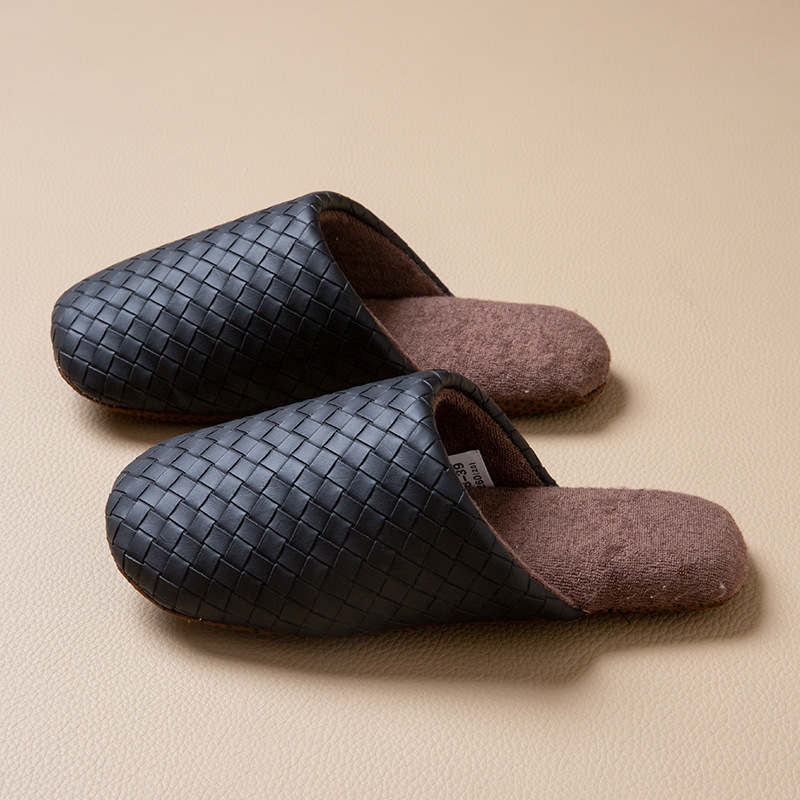 Free shipping for women's winter 2025 new style warm fleece indoor home floor soft-soled anti-slip cotton slippers