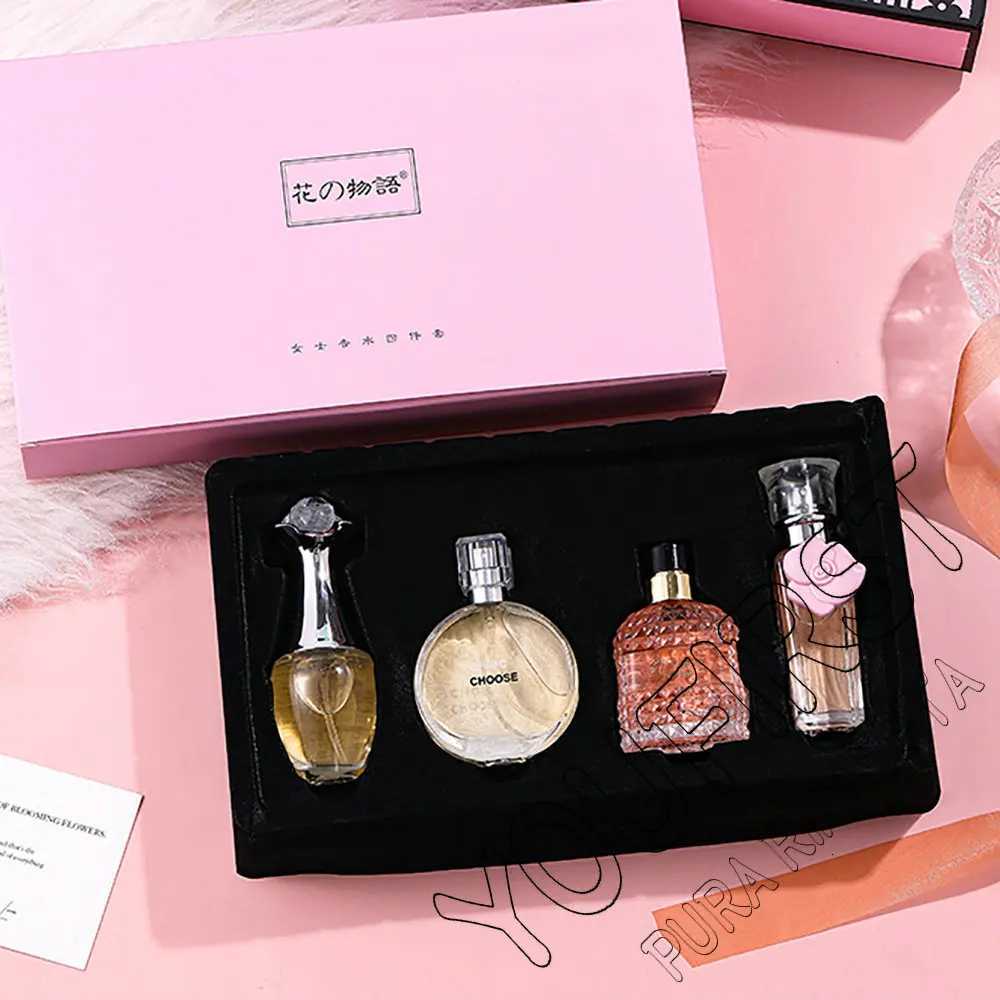 Brand Gift Box 4Pcs Set Perfume Women Parfum Femme 100ml Fresh Natural Floral Scent Spray Feminino Perfumes De Mujer OriginalesT251209