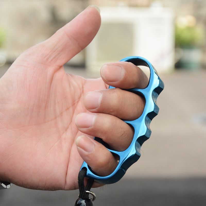 Sturdy brass knuckles Knuckle Duster Boxing Self Defense Four Finger Buckle Window Breaker Outdoor EDC Tool - view 4