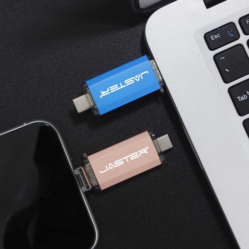 JASTER TYPE-C OTC USB 3 IN 1 USB Flash Drive 128GB Business Gift Memory Stick 64GB High Speed Pen Drive 32GB Red U Disk 16GB 8GB C251209