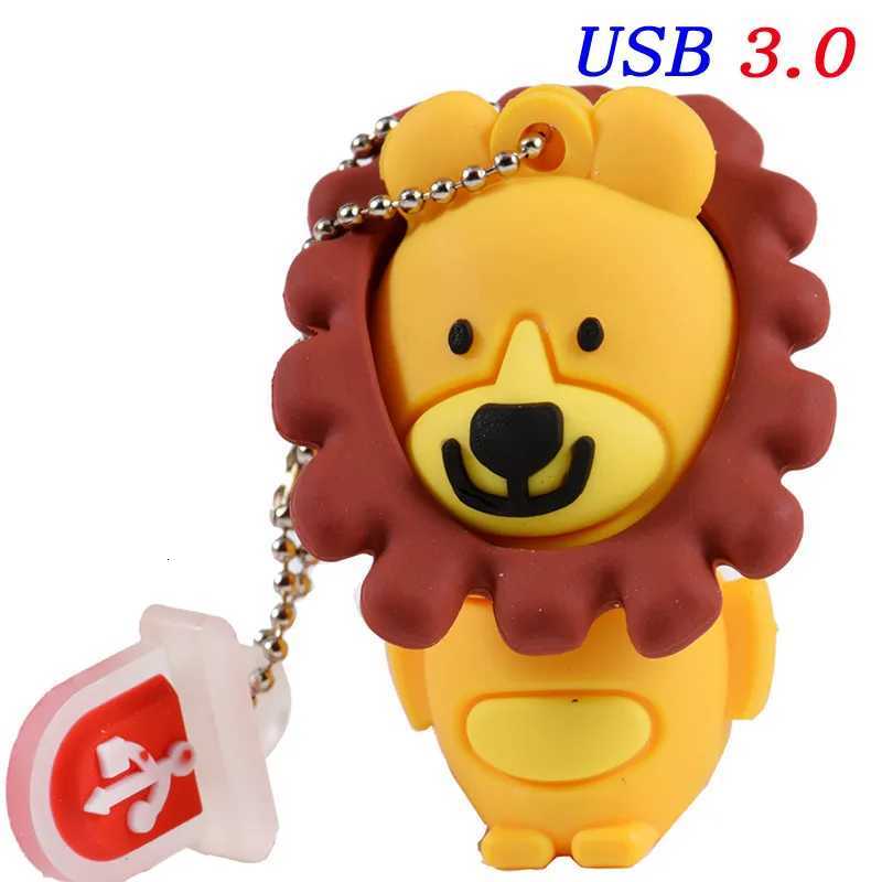 USB 30 Flash Drive 128GB Cute Cartoon Pen Drive 64GB Penguin Cat Owl Frog Memory Stick 32GB Bee Pendrive 8GB 16GB U Disk C251209