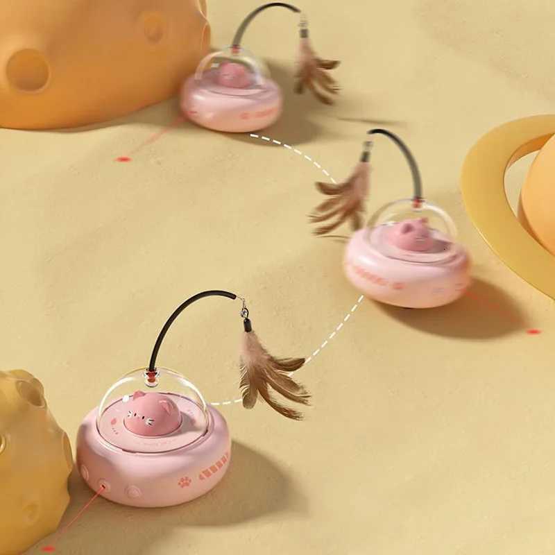 Electric Cat Interactive With Feather Cat Teaser Wand Rechargeable Sensing Pet Toys Replaceable Feather Interactive Supplies M251209