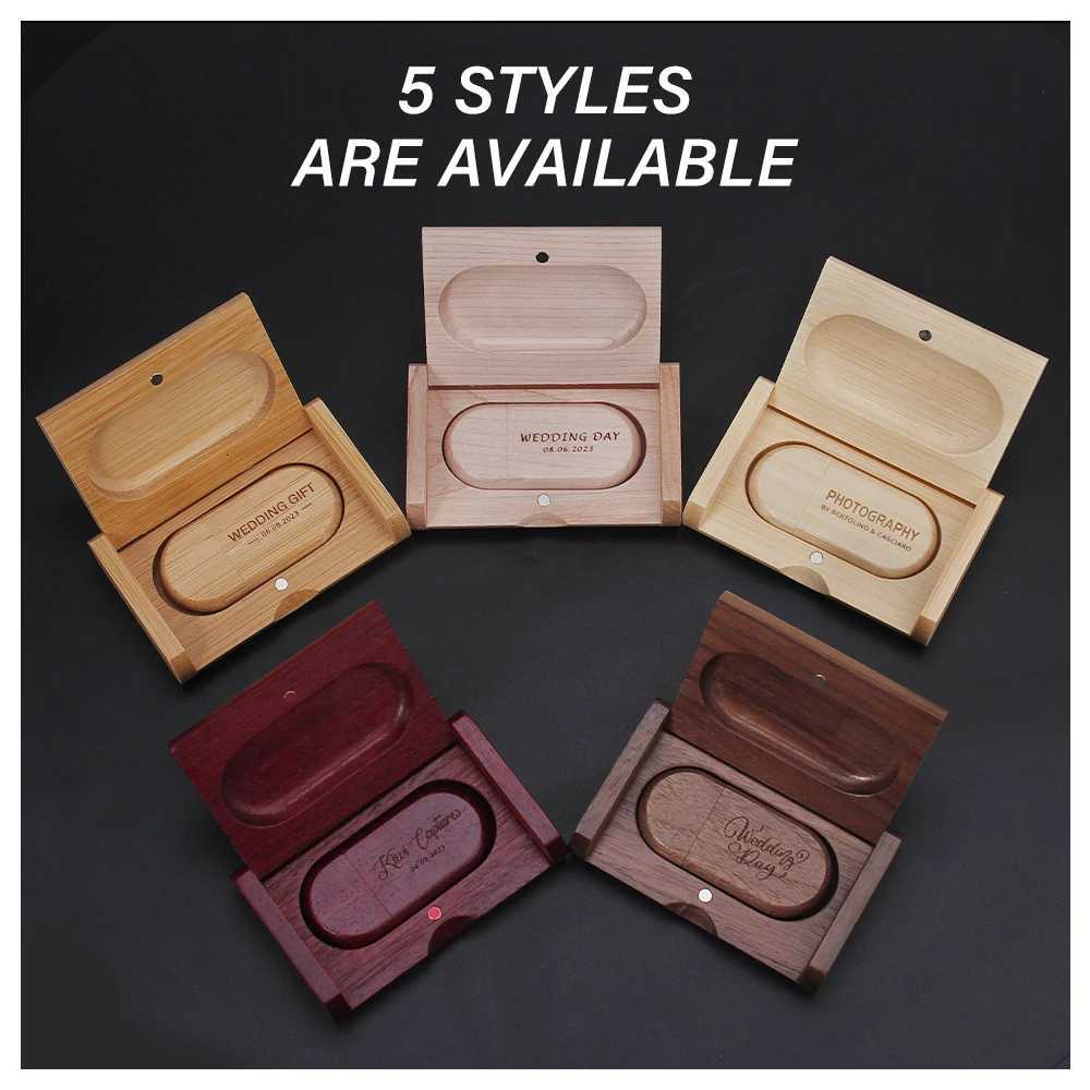 JASTER USB 30 High Speed Wooden Box Personal Custer Pendrive 8GB 16GB 32GB 64GB USB Flash Drive Pen Drive U Disk C251209