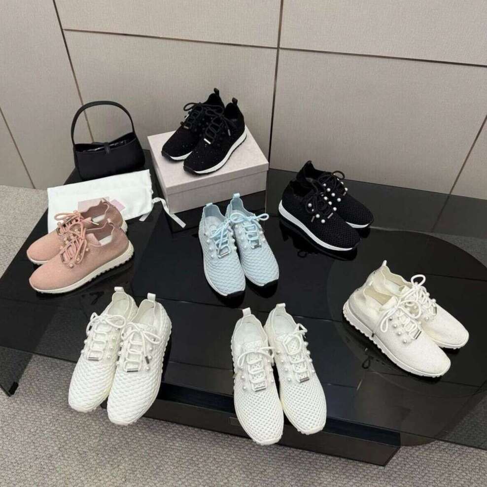 high-quality designer shoe woman Veles knit sneakers fashion Women Pointed Toe Mesh platform trainer dress outdoor office Breathable Casual running sports Shoes