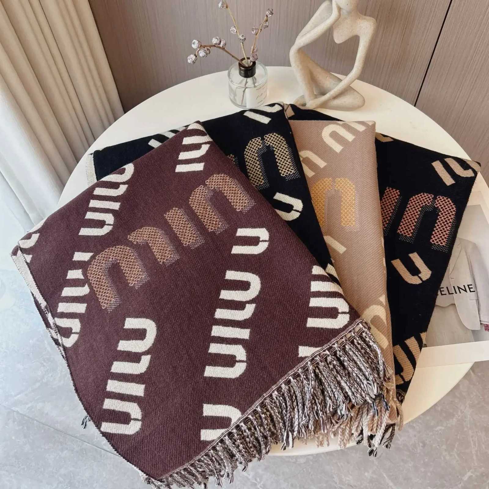 Luxury 2025 New Long Scarf Women Winter Warm Scarves Imitation Cashmere Letters Double-sided Thickened Air Conditioner Shawl Y251208