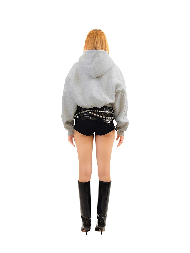 Winter Womens Retro Drivers License Print Zip-Up Hoodie Fashion Trendy Oversized Streetwear Casual Hooded Sweatshirt 2025 251209