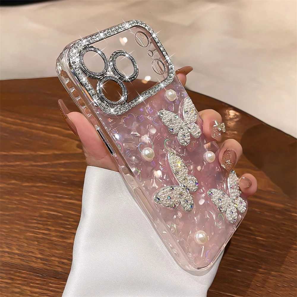 Luxury Diamond Clear Phone Case For iPhone 17 Air 16 15 14 13 12 Pro Max Plating Soft Silicone Back Cover C251209