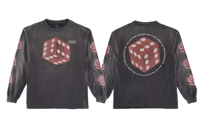 American-style street hip-hop washed vintage loose casual vintage long-sleeved T-shirt for men and women, a pair of thin-style hoodie for couples X241