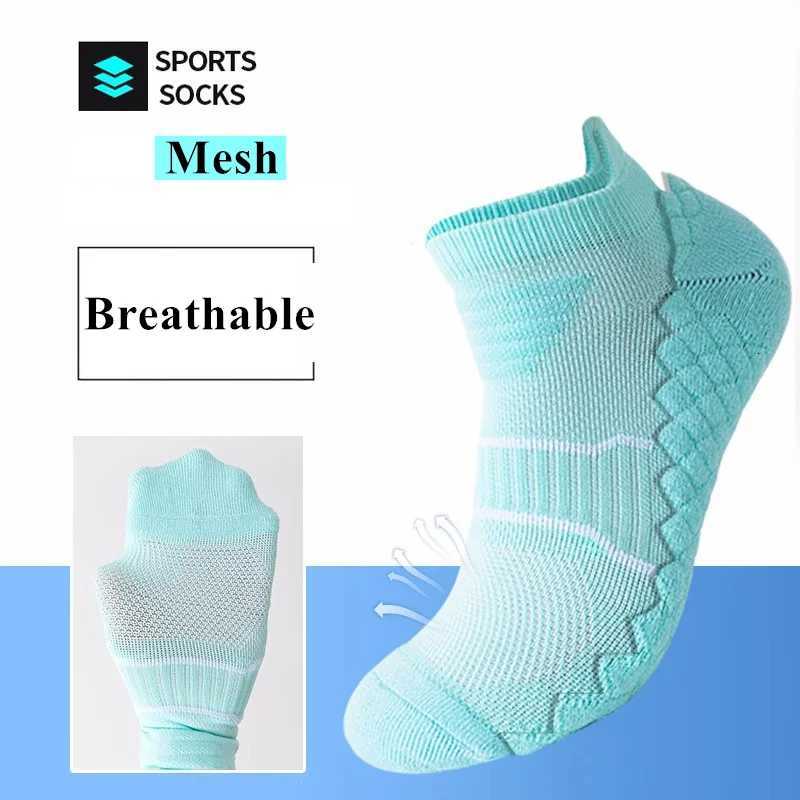 Summer Low Tube Athletic socks for Men Women Professional Running Fitness Cotton Breathable Sweat Absorbing Ankel SocksT251209