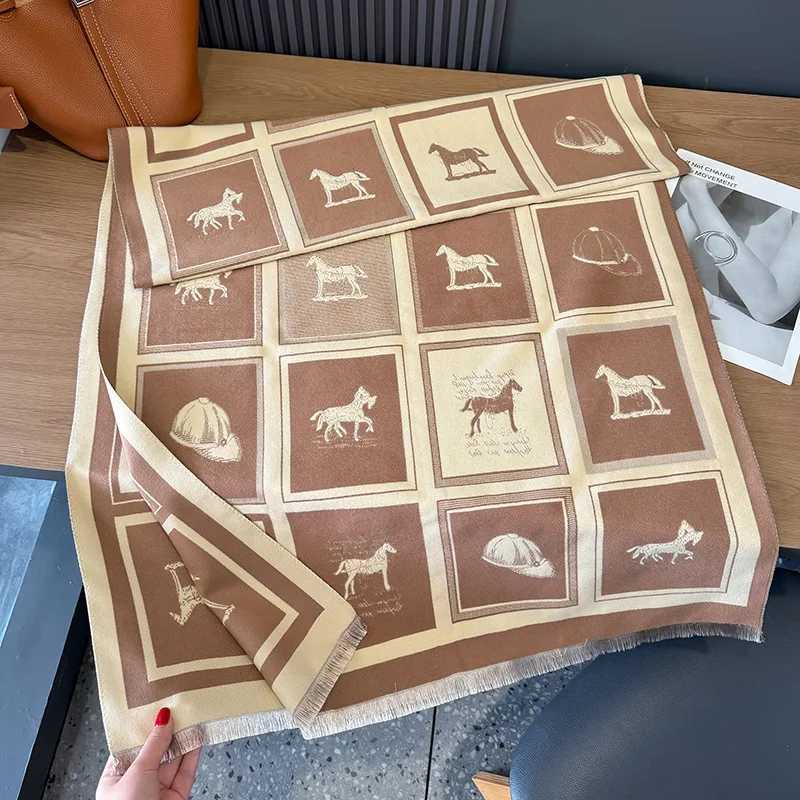 Luxury New Luxury Winter Two-Sided Cashmere Long Fringe Scarves High Quality Women Thicken Wrap Shawl Ladies Pashmina Warm Scarf Y251208