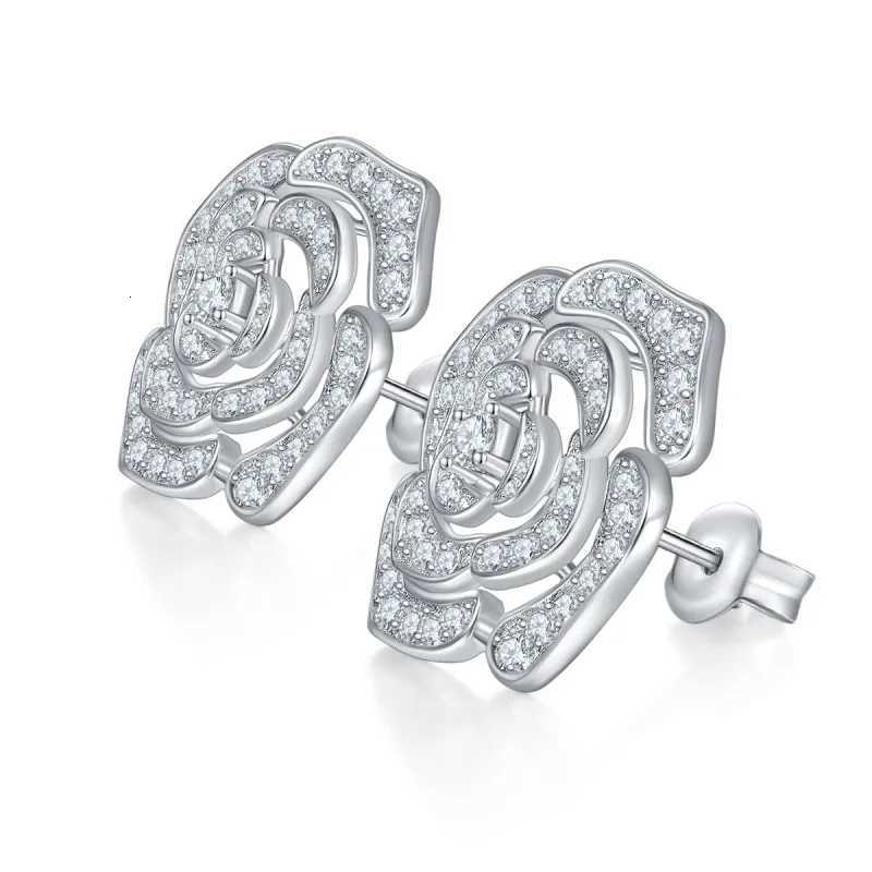 Follow Cloud 118ct Flower Shape All Moissanite Stud Earrings for Women Sparkling Simulated Diamond Jewelry 925 Sterling Silver K251209 H260202