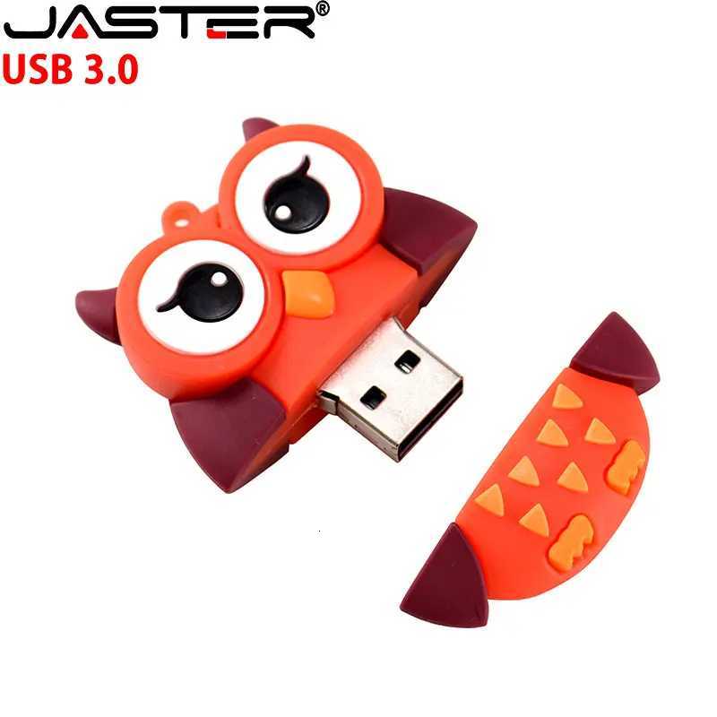 USB 30 Flash Drive 128GB Cute Cartoon Pen Drive 64GB Penguin Cat Owl Frog Memory Stick 32GB Bee Pendrive 8GB 16GB U Disk C251209