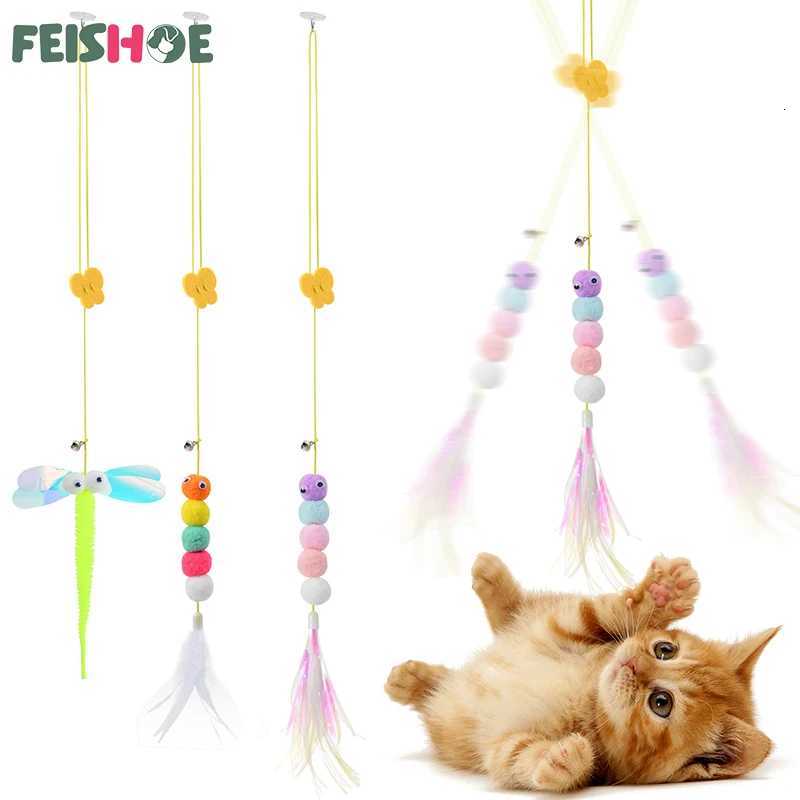Cat Toys Swing Sticky Disc Elastic Hanging Door Teasing Cat Rope Long Rope Teasing Cat Toy Cat Accessories Pet Kitten Toy M251209