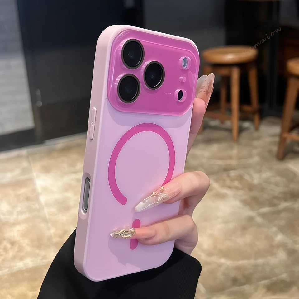 Official Magnetic Phone Case For iPhone 17 Air 11 12 13 14 15 16 17 Pro Max Big Window Charging Protector Cover M251209