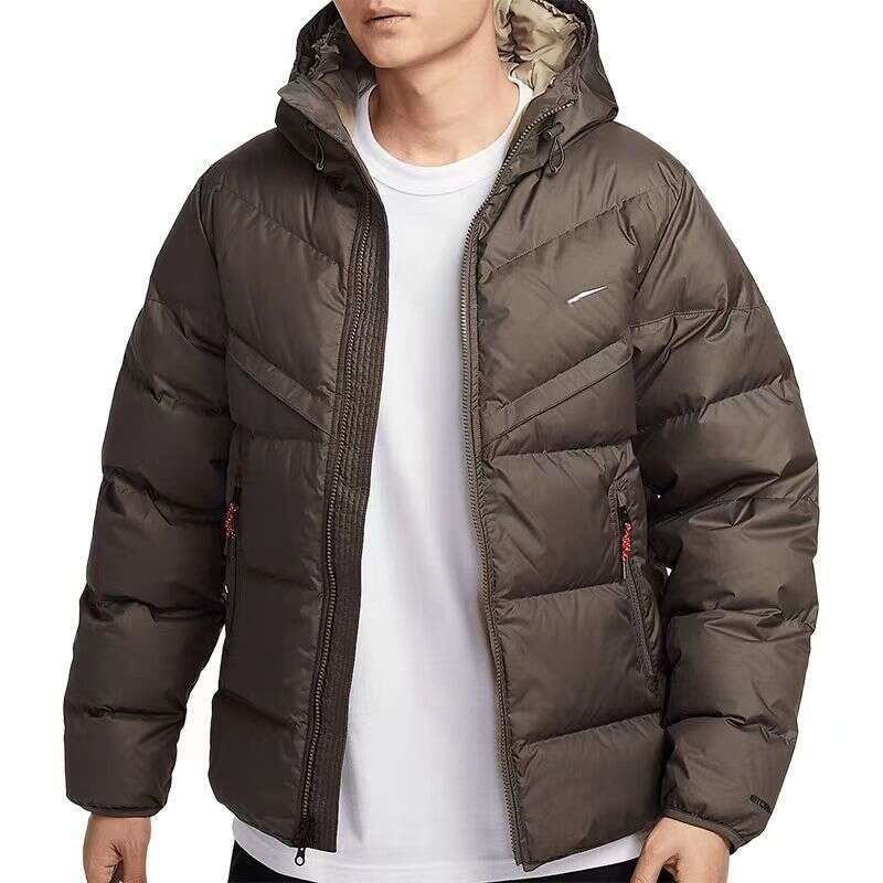 25 Winter New Embroidered Logo Men and Women Fashion Warm Coat Windproof Casual Sports Hooded Down Cotton Jacket