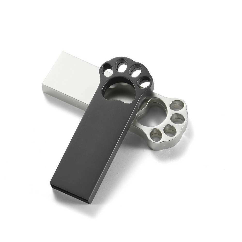 Mini Cats Paw USB 30 Flash Drive 128GB 64GB 32GB Wedding Gift Memory Stick 16GB Metal Pen Drive 8GB Black Silver USB 30 Stick C251209