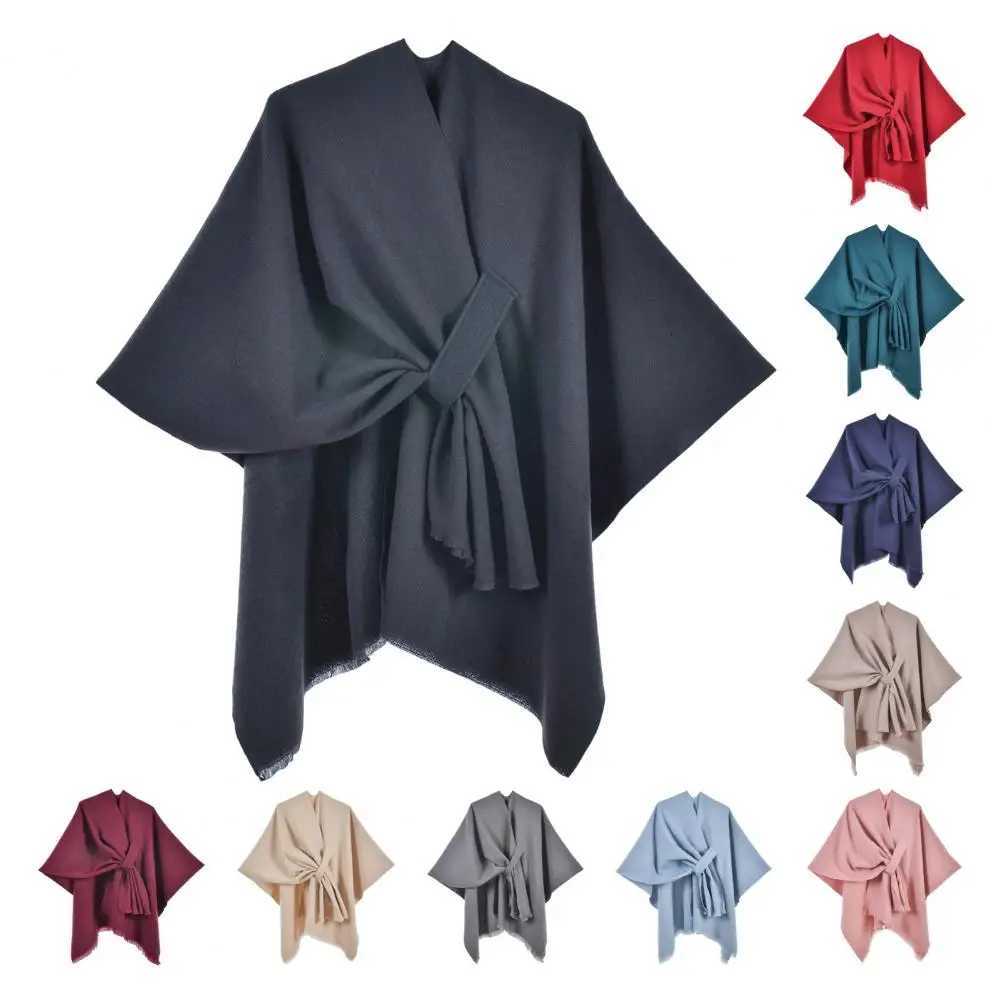 Luxury Women Autumn Winter Shawl Double Sides Soft Scarf Solid Color Imitation Cashmere Shawl Versatile Scarf Shawl Cardigan Y251208