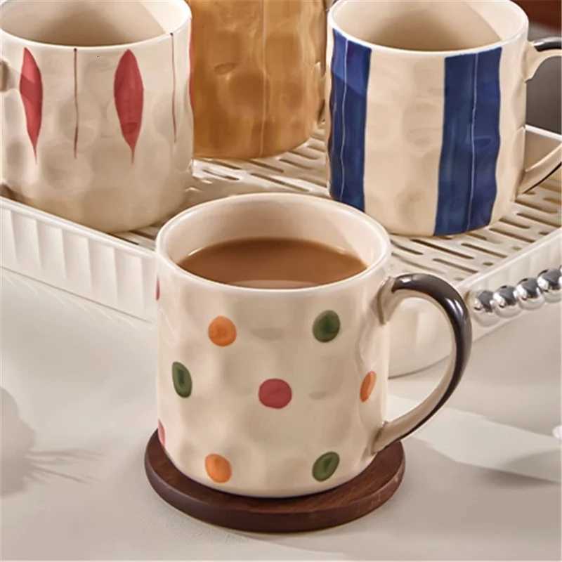 Retro INS Ceramic g Gla Underglaze Color Breakfast Premium Coffee Cup Water Drinking Cup for Daily Use H251209