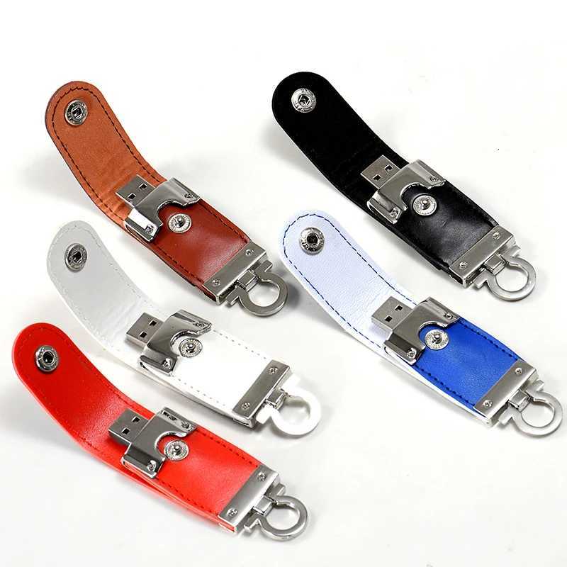 JASTER wholes Leather USB Flash Drive pendrive 4GB 8GB 16GB 32GB 64GB keychain Pen drive 32GB flash Memory stick usb creativo C251209