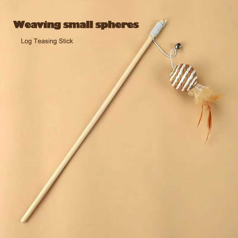 Teasing Cat Stick Sisal Feather Cat Supplies Interactive Fun Pet Cat Toy Accessories Anti Bite Training M251209