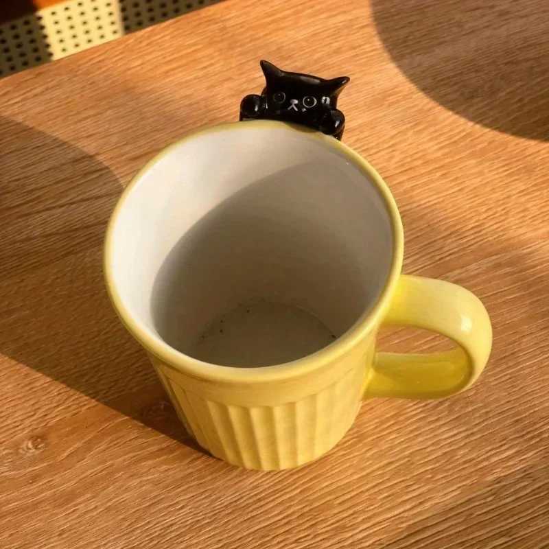 Lovely Cat g Cute Ceramic Coffee Cup With Cat Design For Lovers Cup For Hotel/Restaurant/Off for restaurants/cafes H251209