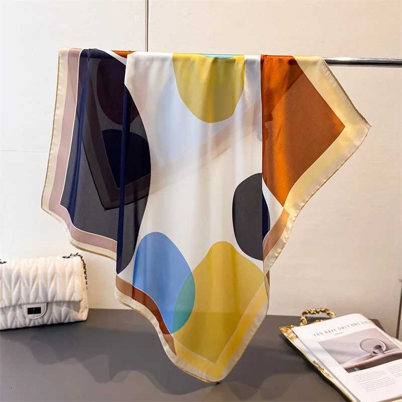 Luxury Spring Square Scarf Womens Fashion Print Scarf Luxury Imitation Silk Neckerchief Foulard Bandanas Hairbands Wraps For Travel Y251208