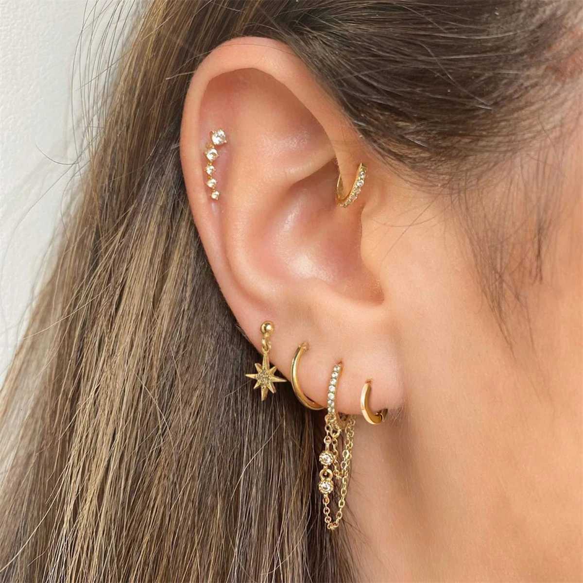 Hot selling classic circle earrings for women and girls copper gold-plated material K251209 H260129