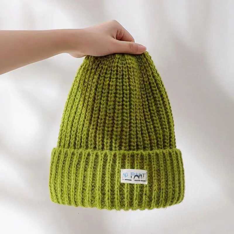 Luxury Solid Color Autumn Winter Hats For Women Woolen Knitted Warm Beanie Cap Outdoor Ladies Girl Crochet Ear Protection Bonnet Hat Y251209