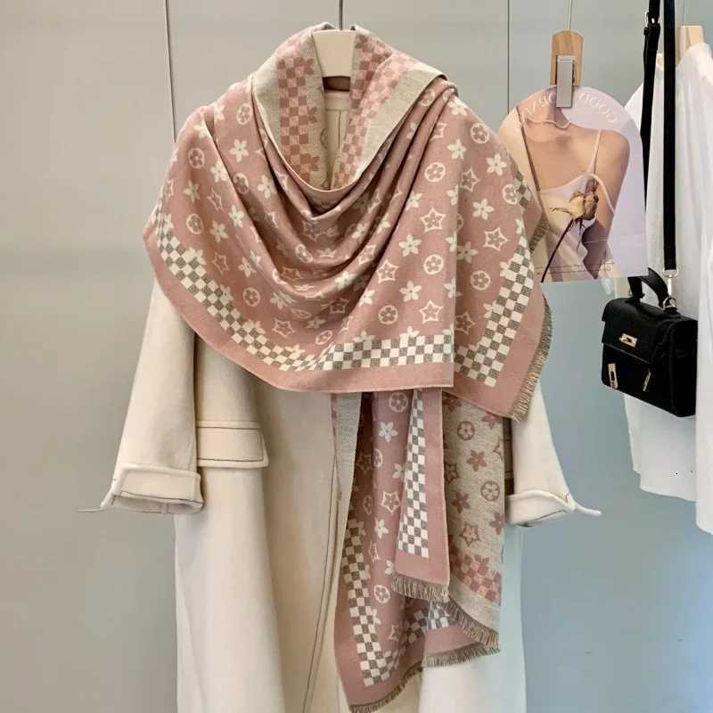 Luxury Autumn Winter New Imitation Cashmere Scarf Womens Versatile Neck Protector Jacquard Scarves Fashion Warm Long Fringed Shawl Y251208