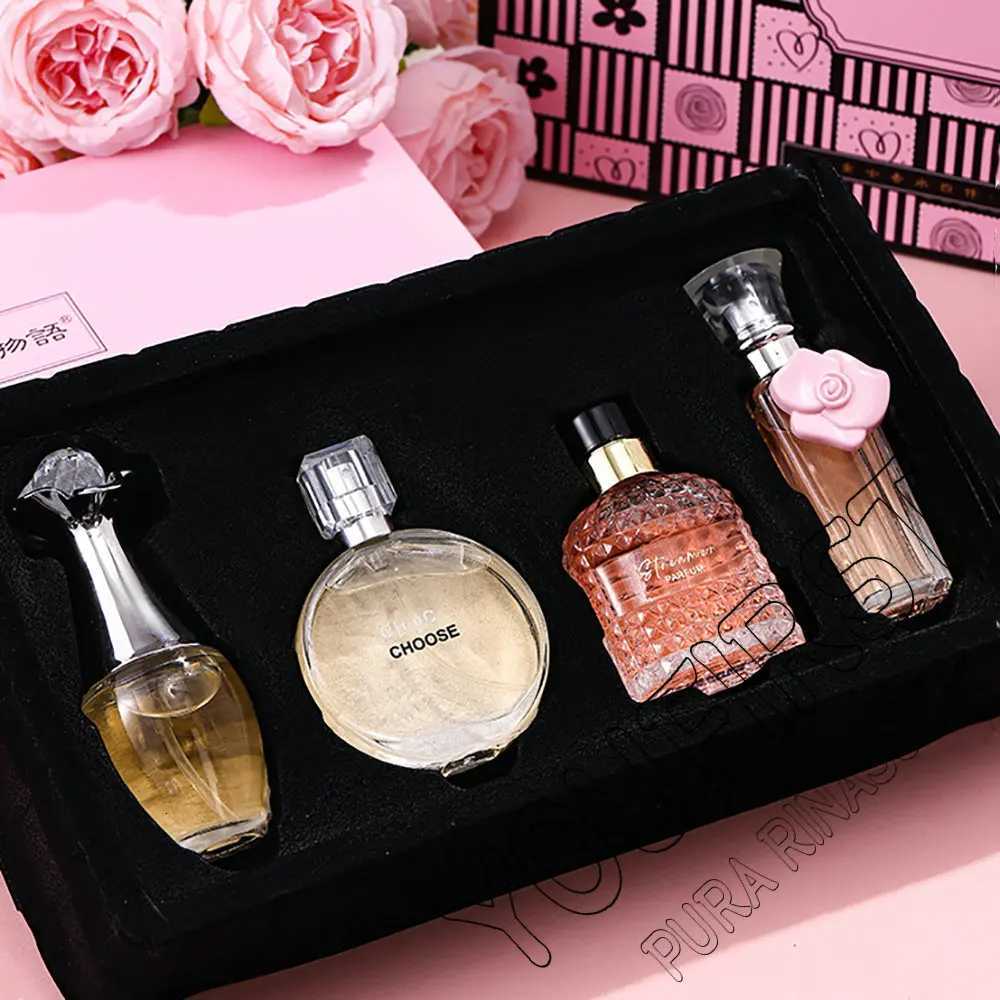 Brand Gift Box 4Pcs Set Perfume Women Parfum Femme 100ml Fresh Natural Floral Scent Spray Feminino Perfumes De Mujer OriginalesT251209