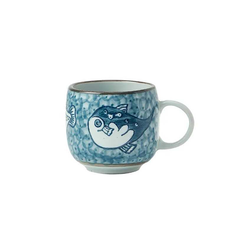 Japanese Hand-painted Handle Tea Cup Ceramic Kung Fu Tea Set Household Single Cup Heat-insated Non-hot Hand Small H251209