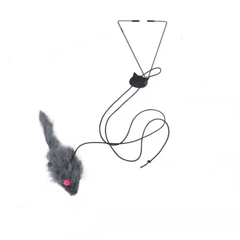 Cat Interactive Toy Hanging Door Mouse Teasing Cat Stick Elastic Clip Door Swing Hanging Jumping Cat Toy Pet Supplies M251209