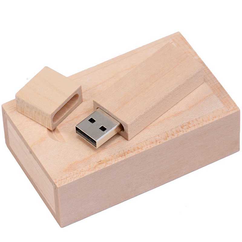 Wooden With Gift Box USB 20 Flash Drive Real Capacity Pendrive Photography Memory Stick 64GB/32GB/16GB/8GB U Disk pen usb 4gb C251209