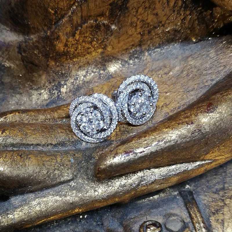 Huitan Fancy Cubic Zirconia Stud Earrings Women Delicate Design Fashion Versatile Ear Jewelry Luxury Wedding Party Accessories K251209 H260129