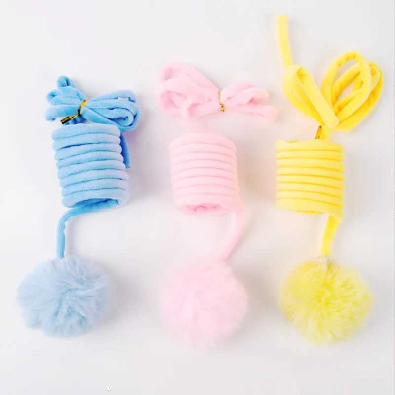 Cat toy paper rope carrot grinding teeth cat gnaw toy plush spring ball teasing cat stick can hang stretch teasing cat toy M251209