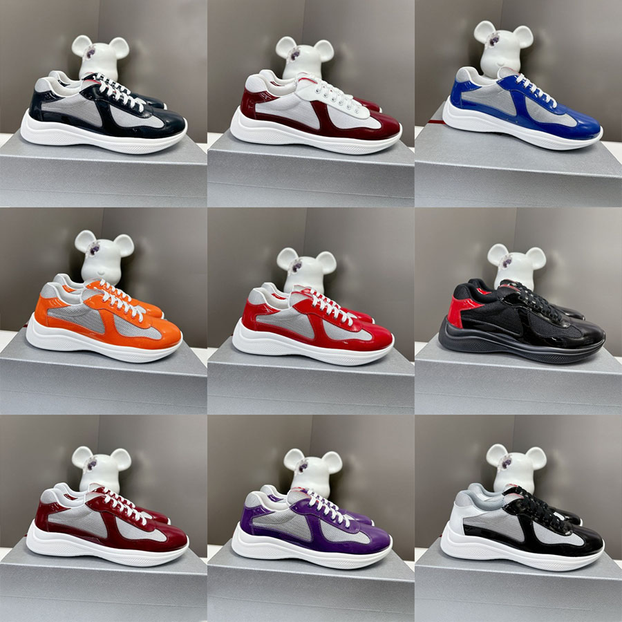 Designer Casual Shoes Low-Top Red Sneakers Luxury Athletic Shoes American-Style Sneakers Mesh Nylon Outdoor Comfort Shoes Walking Shoes Sizes 37-49